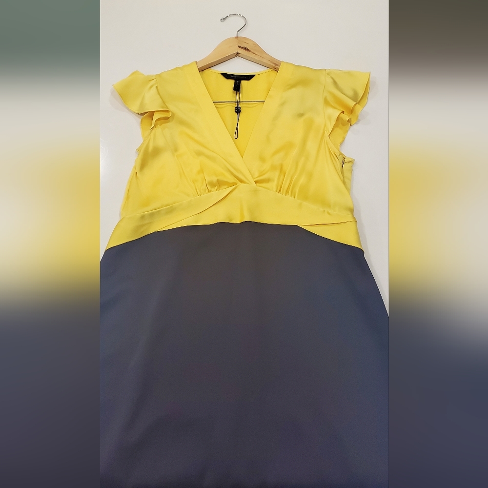 BCBG MAX AZRIA silk yellow pencil dress